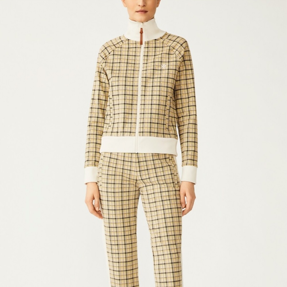 Tory Burch Yarn-Dyed Double Knit Track Jacket